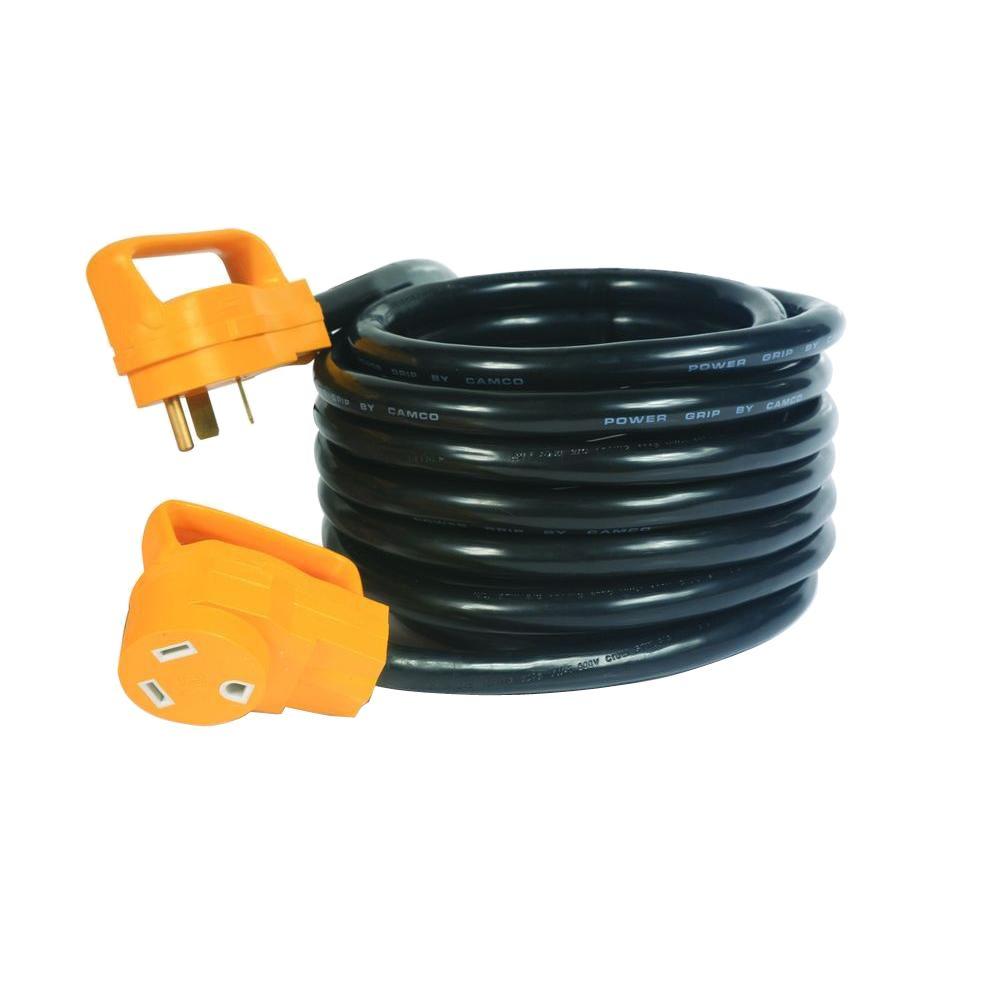 Camco 25 ft. 30Amp Power Grip Electrical Power Cord with Handle55191