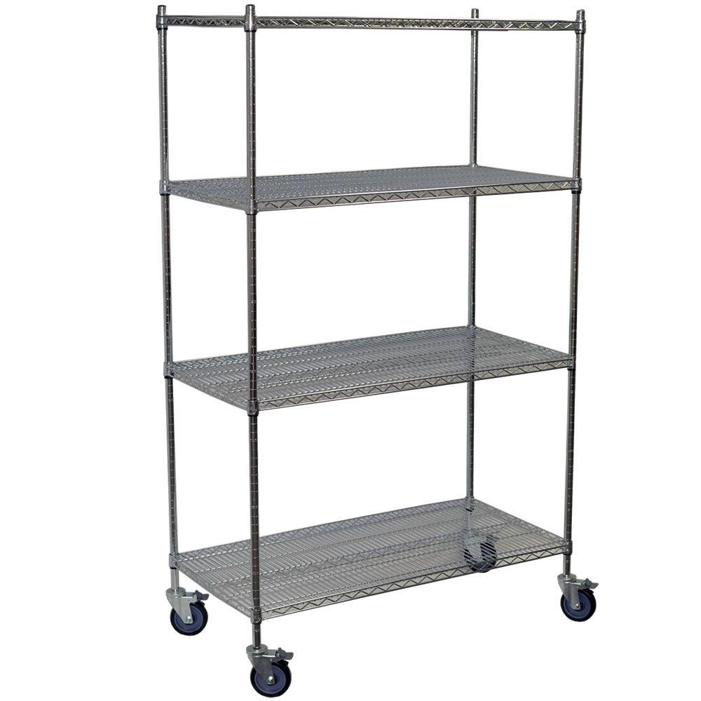 4 shelf metal storage unit