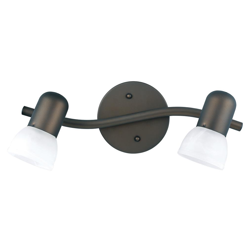 CANARM Jasper 15 in. 2-Light Oil Rubbed Bronze Track Lighting Fixture ...