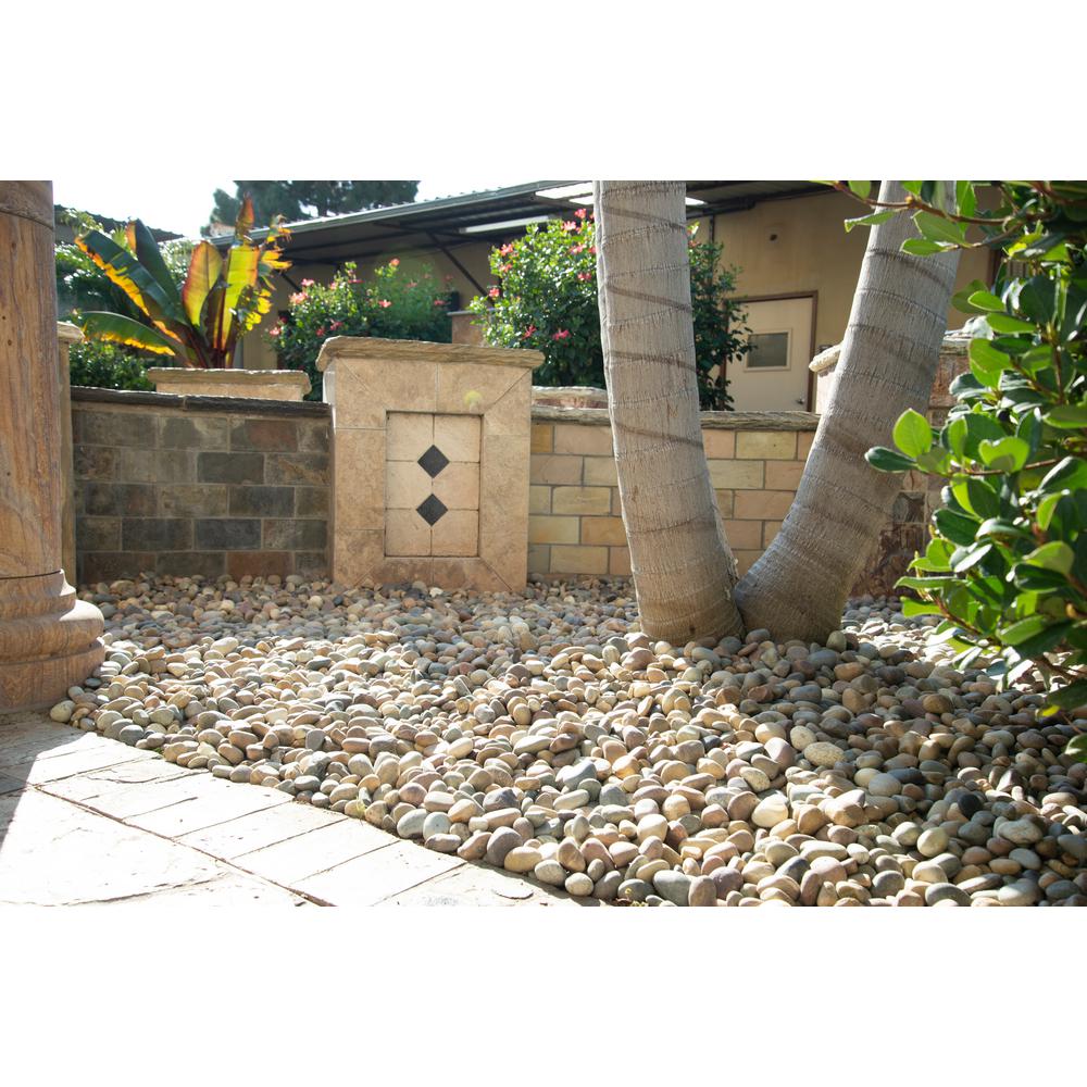 home depot river rock bags