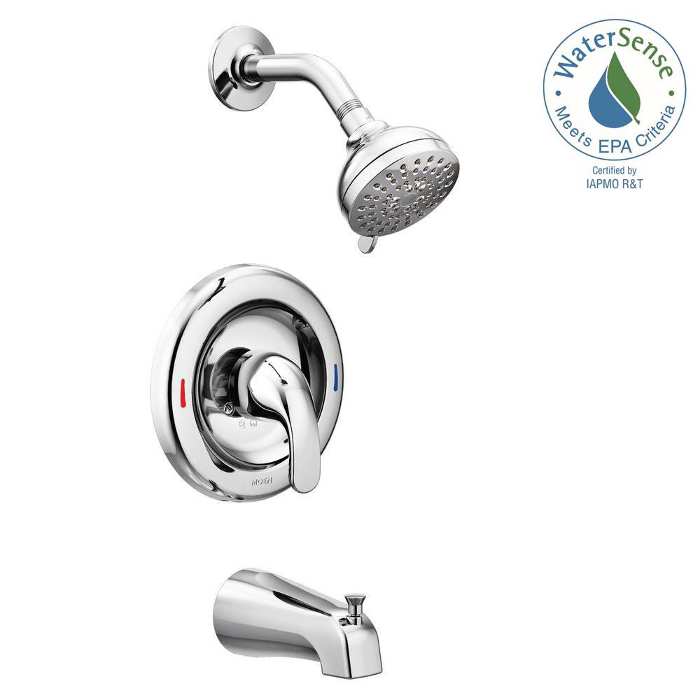 Moen Adler Single Handle 4 Spray Tub And Shower Faucet With Valve