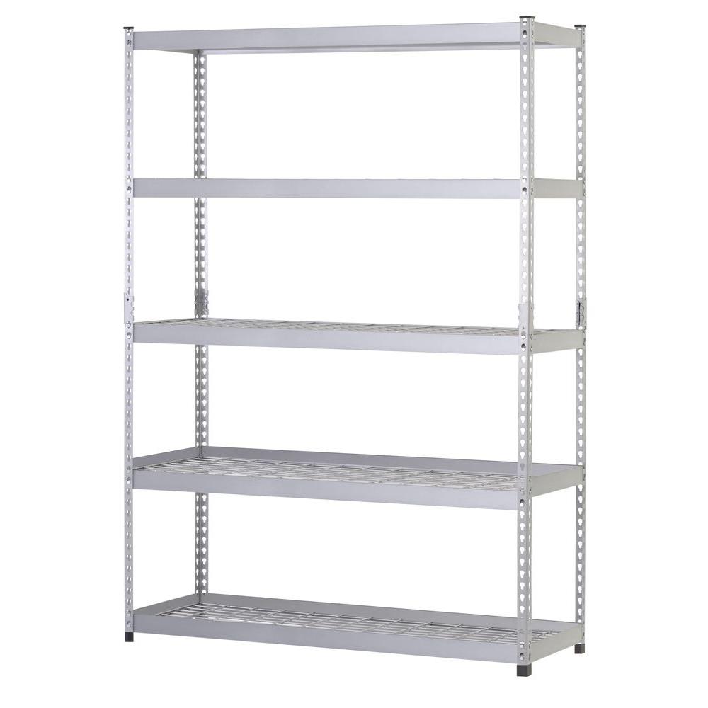 HDX 72 in. H x 36 in. W x 24 in. D 5 Shelf Plastic Ventilated Storage