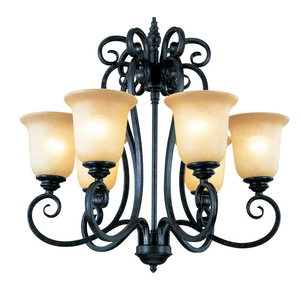 Bel Air Lighting Stewart 9 Light Rubbed Oil Bronze Cfl Chandelier Bel Air Lighting Stewart 9 Light Rubbed Oil Bronze Cfl Chandelier With Tea Stained Shades