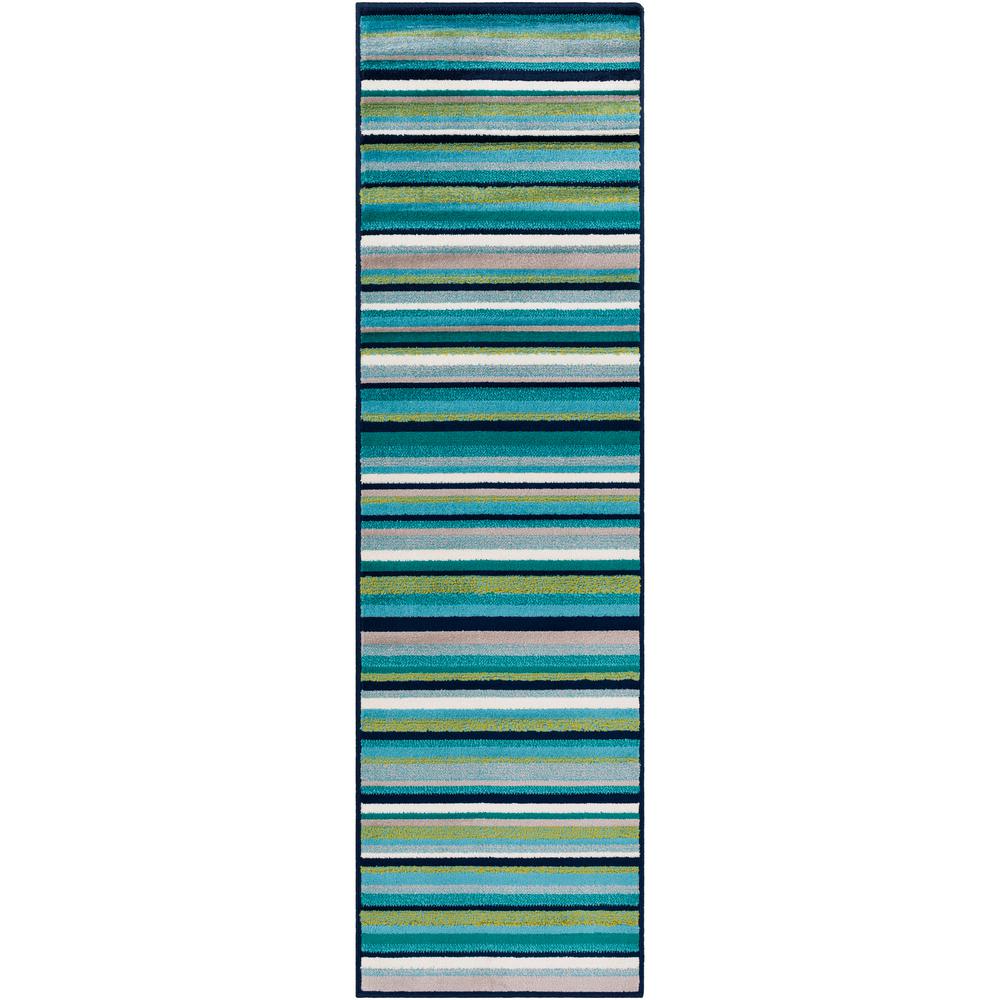 Artistic Weavers Sora Teal Lime 2 Ft 2 In X 7 Ft 6 In Striped