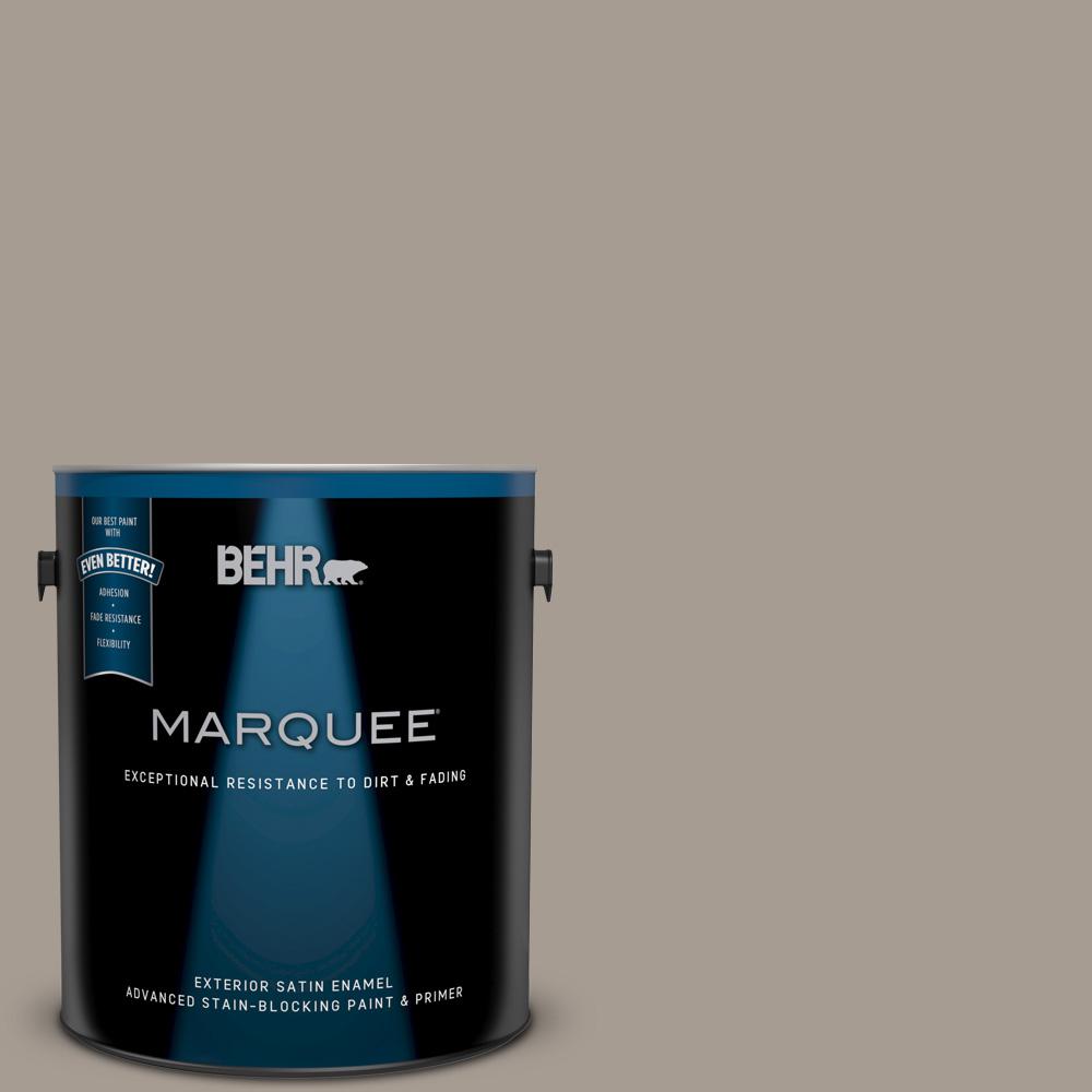 BEHR MARQUEE 1gal. N2004 Rustic Taupe Satin Enamel Exterior Paint