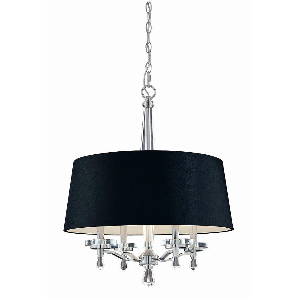 Black Stainless Steel Pendant Lights Lighting The Home Depot Elora Collection 4 Light Chrome Pendant