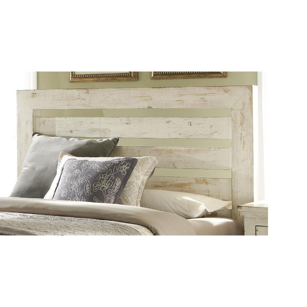 Progressive Furniture Willow Distressed White Queen Slat Headboard P610 60 The Home Depot