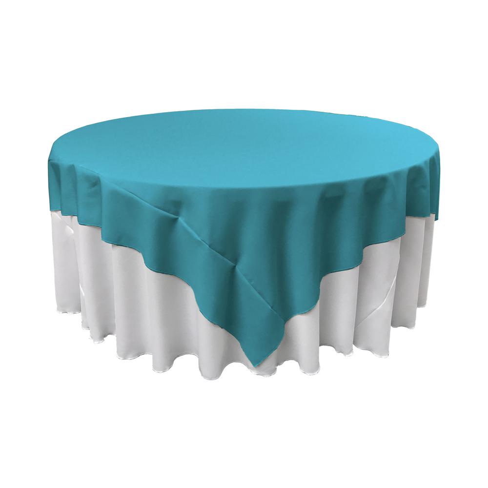 LA Linen 72 in. x 72 in. Dark Turquoise Polyester Poplin Square Tablecloth-TCpop72x72 ...
