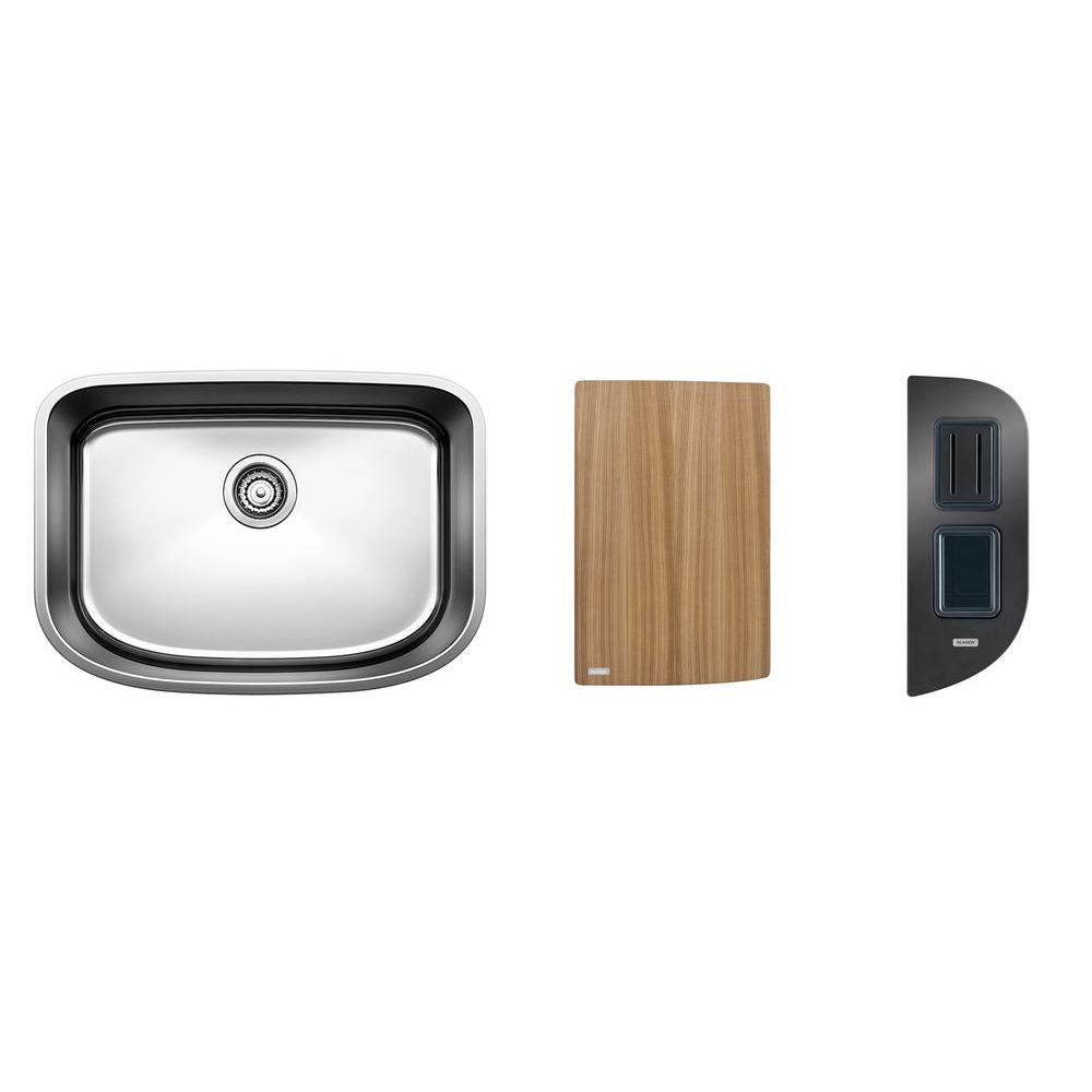 Blanco One Undermount Stainless Steel 25 In Um Single Bowl Blanco One Undermount Stainless Steel 25 In Um Single Bowl Kitchen Sink