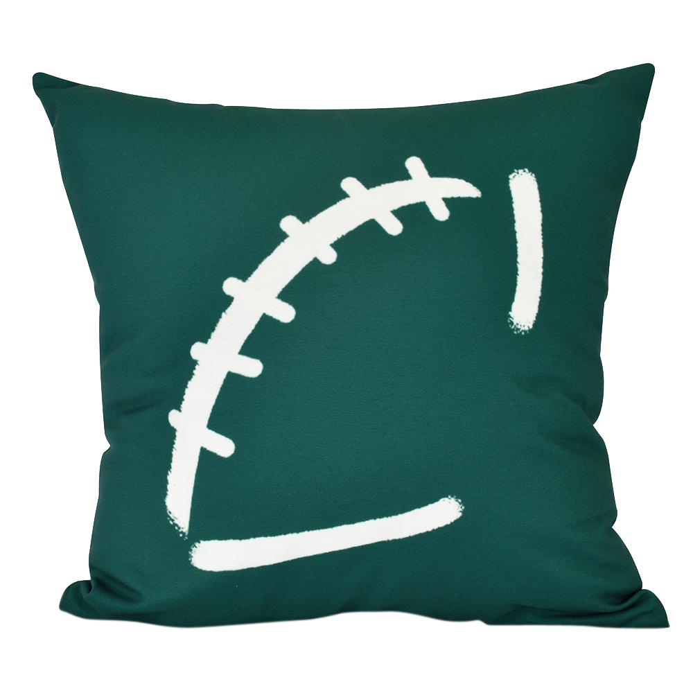 E by design PG880RE10-18 Soccer Ball Decorative Geometric Throw Pillow 18 Red