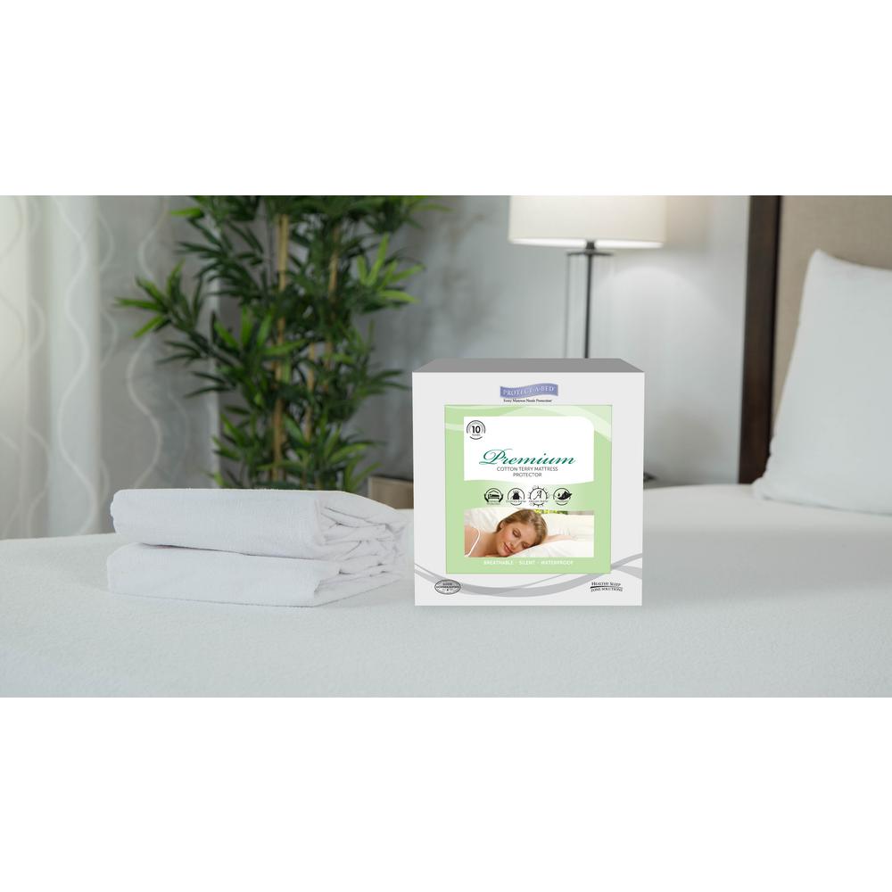 ProtectABed Premium Cotton Terry Queen Mattress ProtectorP0135 The