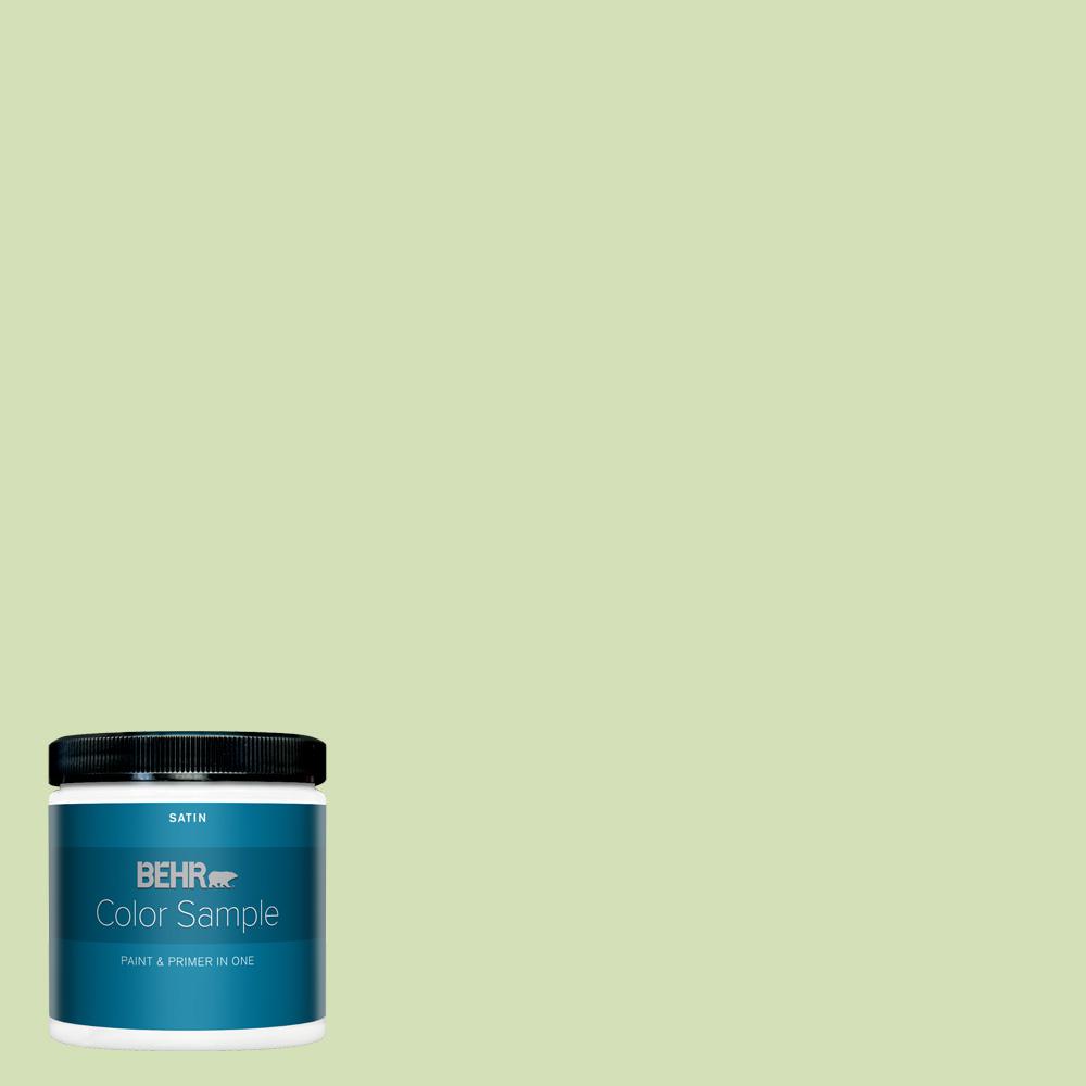 Behr Premium Plus 8 Oz Mq4 45 Spring Glow Satin Enamel Interior Paint And Primer In One Sample