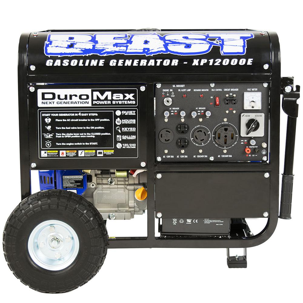 All Power 10,000-Watt Gasoline Powered Portable Generator with Mobility