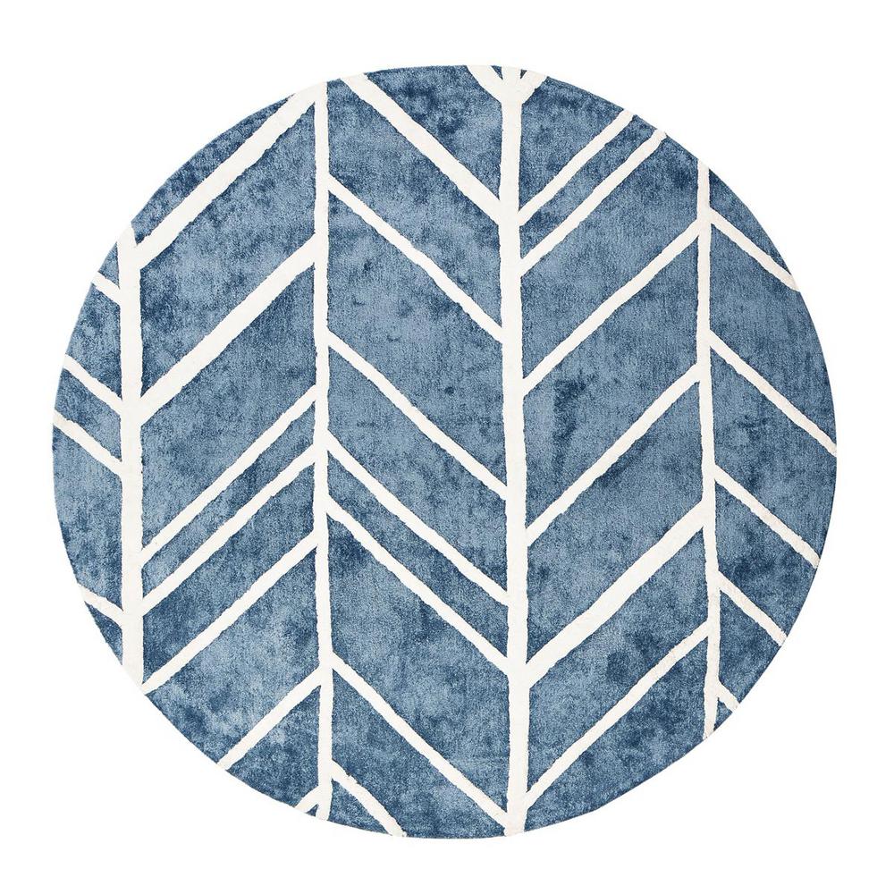 LA Rug Smiley Blue 39 in. Round Area RugSW 11 39RD The Home Depot