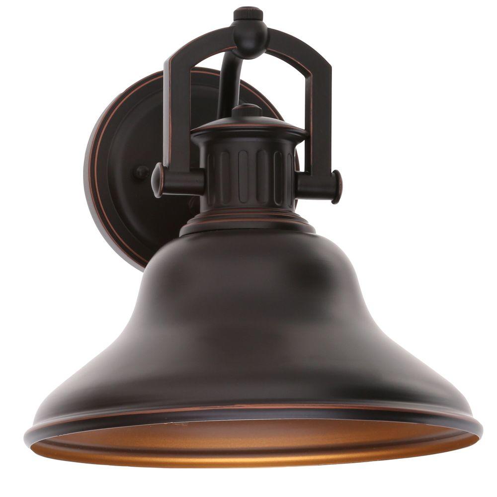 Home Decorators Collection Lake Worth 1-Light Oil Rubbed Bronze Outdoor ...