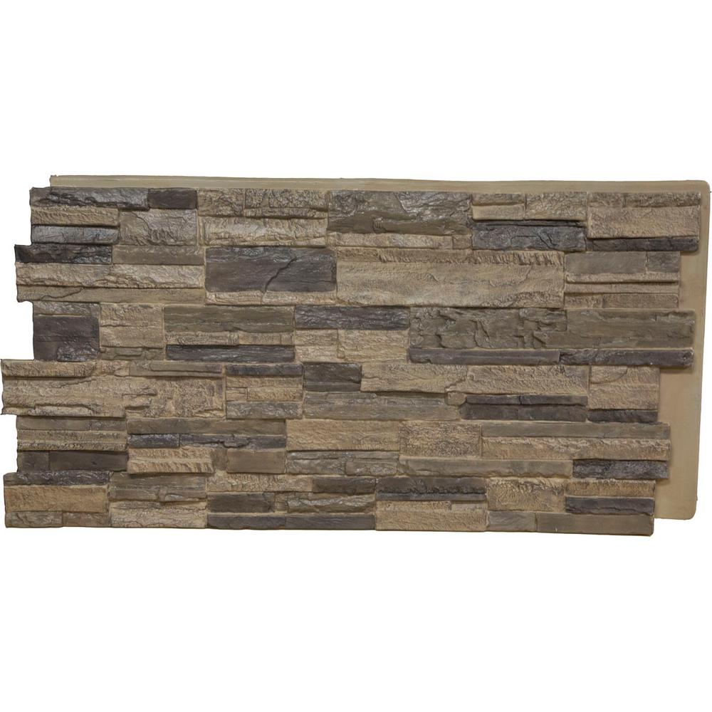 Ekena Millwork 48-5/8 in. x 24-3/4 in. Cascade Stacked Stone, StoneWall ...