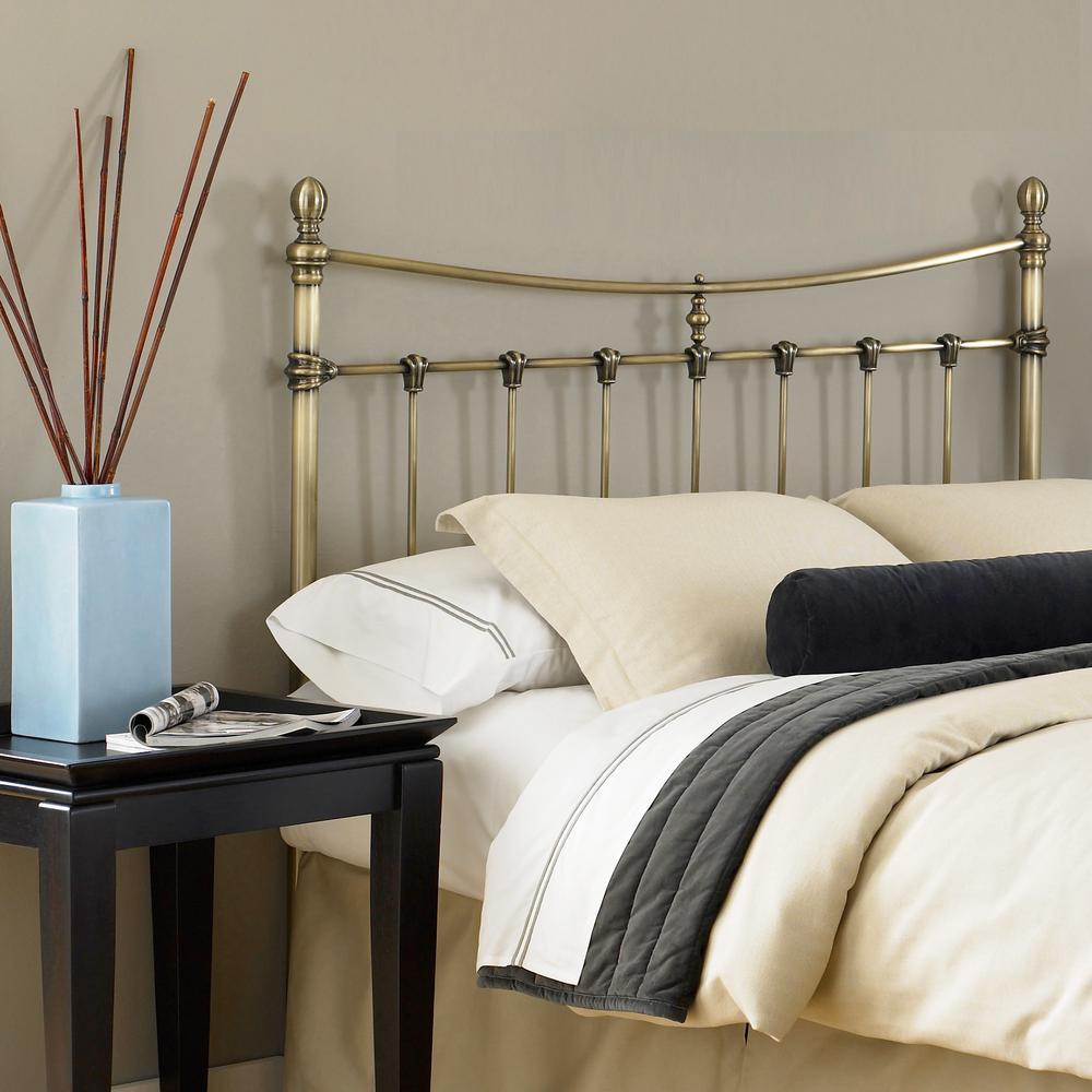 Fashion Bed Group Leighton California King Size Metal Headboard With   Antique Brass Fashion Bed Group Beds Headboards B32287 64 1000 