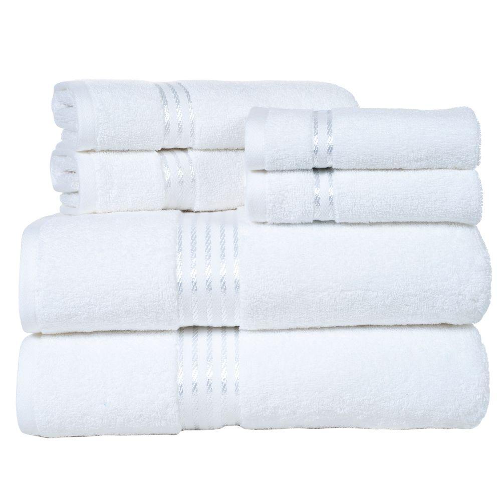 UPC 886511653023 product image for 100% Egyptian Cotton Hotel Towel Set in White (6-Piece) | upcitemdb.com