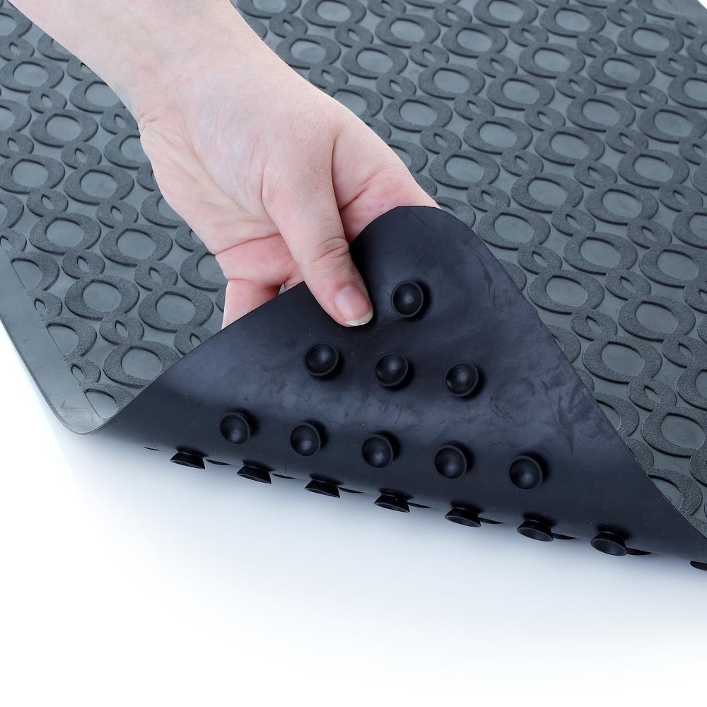 Slipx Solutions 15 In X 27 In Large Rubber Safety Bath Mat With