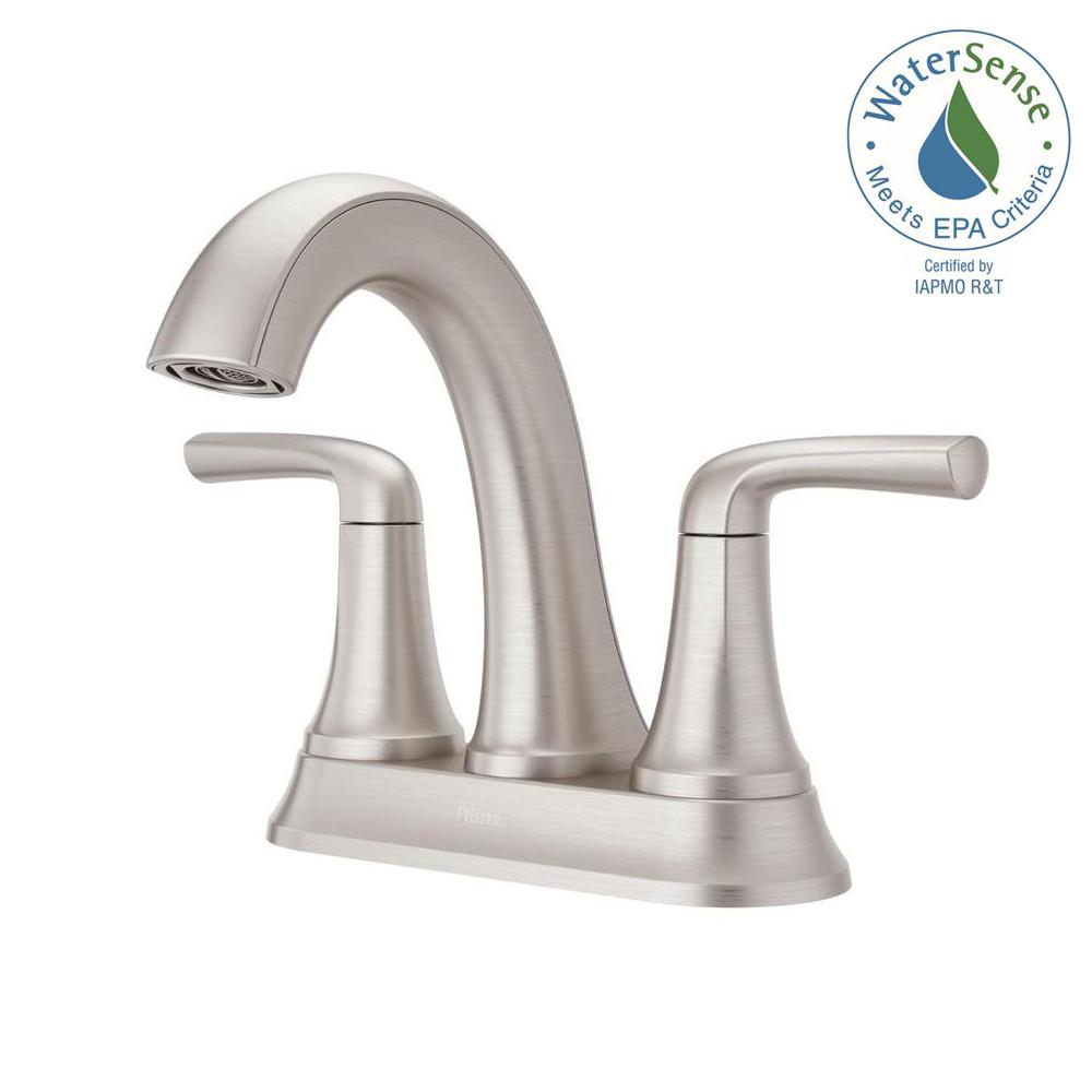 American Standard Chatfield 4 In Centerset 2 Handle Bathroom Faucet In Brushed Nickel 7413201 7209