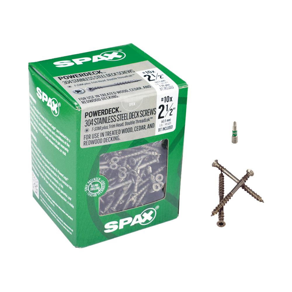 SPAX 10 x 21/2 in. TStar Plus Drive Trim Head DoubleLok Thread