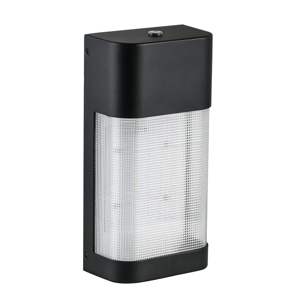 Commercial Electric 19Watt Black Outdoor Integrated LED Classic Wall Pack Light with Dusk to