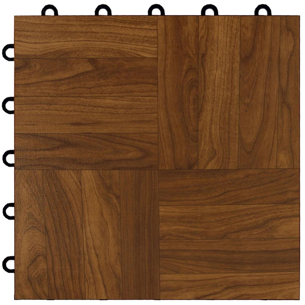 Greatmats Max Tile 12 in. W x 12 in. L Cherry Waterproof Interlocking