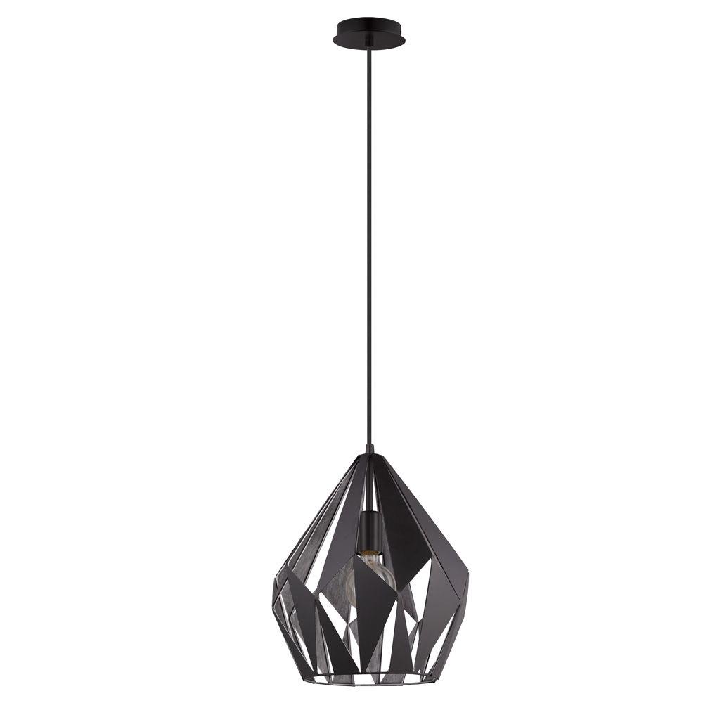 Eglo Carlton 1 Black And Silver Pendant Light 49255a The Home Depot Eglo Carlton 1 Black And Silver Pendant Light