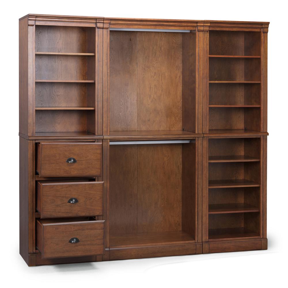 Home Styles Aspen 3 Drawer Rustic Cherry Piece Wall