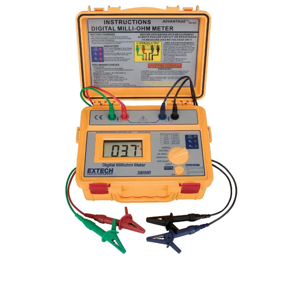 Extech Instruments 4-Wire and 4-Aligator Clip Digital Milliohm Meter with... by Extech Instruments
