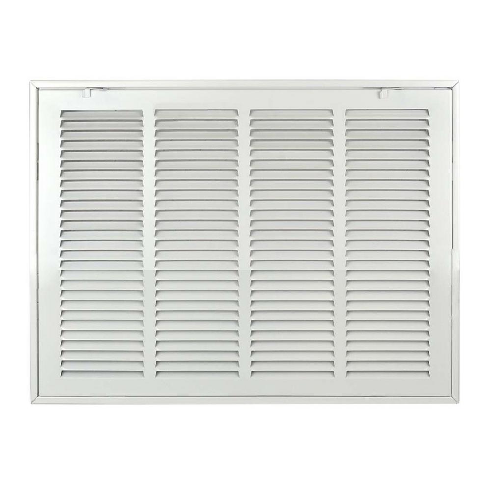 24 in. x 20 in. Steel Return Air 1 in. Filter Grille, White GrilleHFG2420 The Home Depot