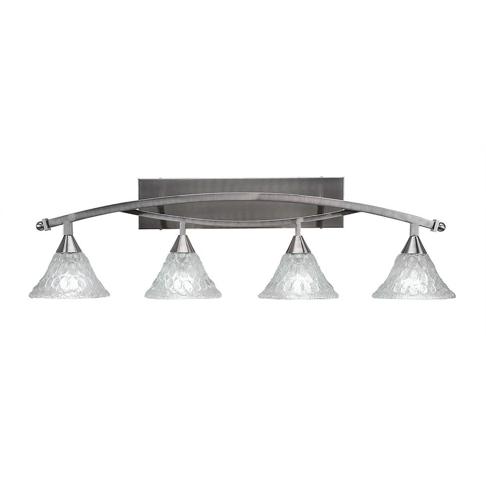 Filament Design 4 Light 20 In Brushed Nickel Vanity With 7 Italian Bubble Glass