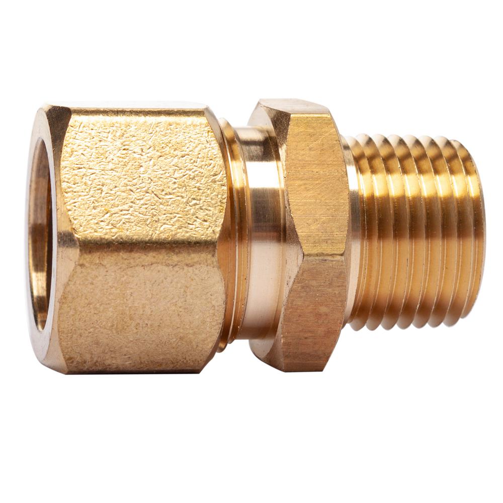 Ltwfitting 58 In Od Comp X 38 In Mip Brass Compression Adapter Fitting 5 Pack Hf6810605 