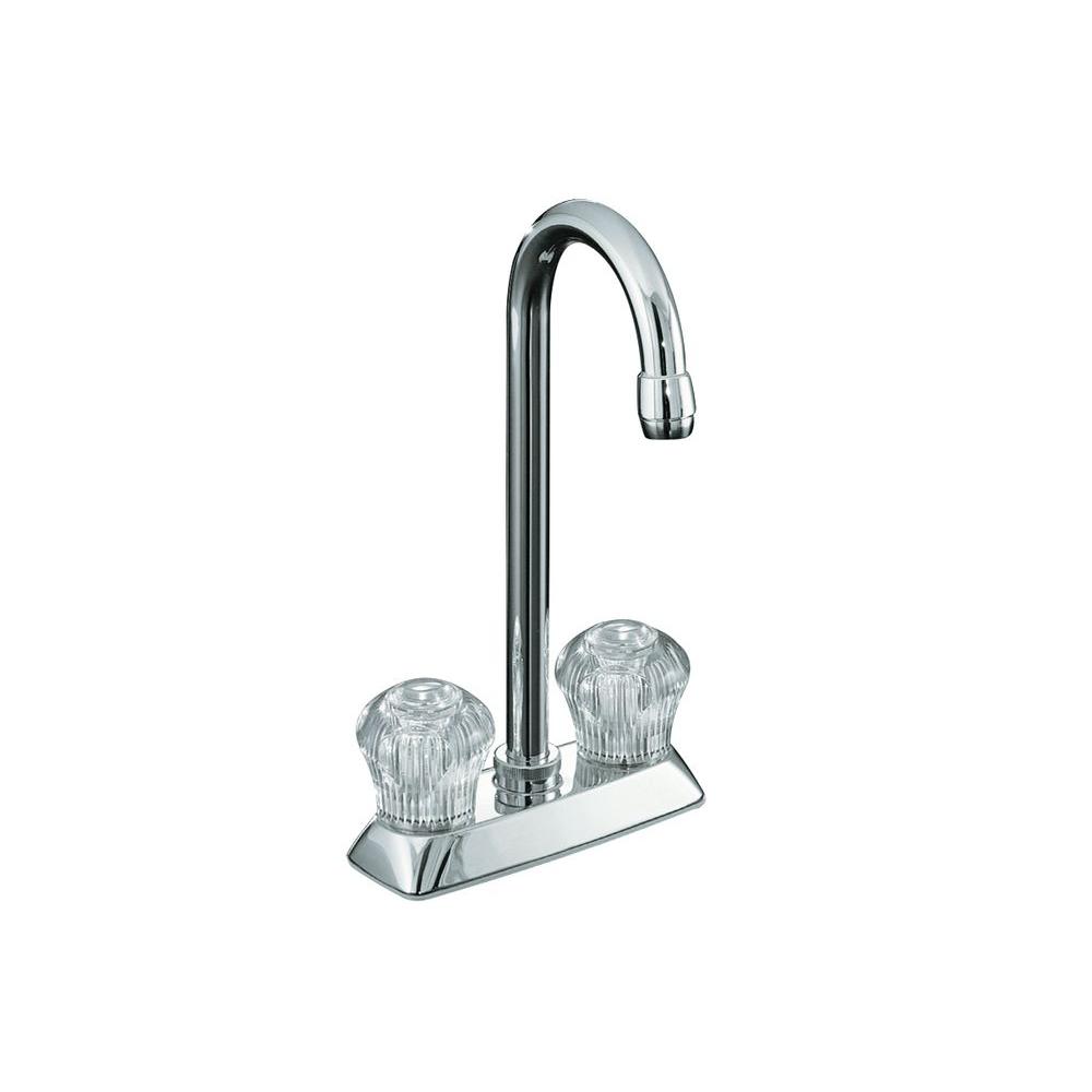 KOHLER Coralais 2Handle Bar Faucet in Polished Chrome with Sculptured