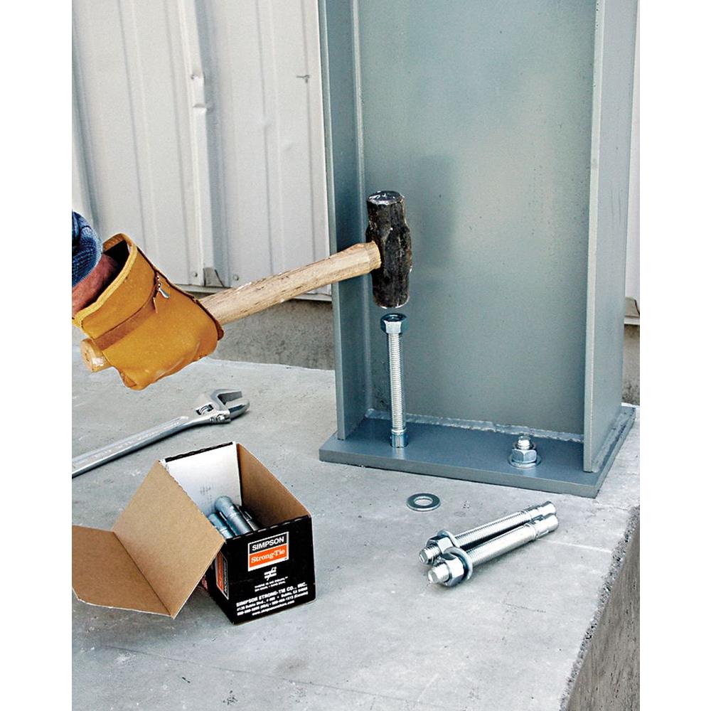 10 1//2/" x 5-1//2/" Concrete Wedge Anchor Zinc Simpson Strong-Tie WA50512