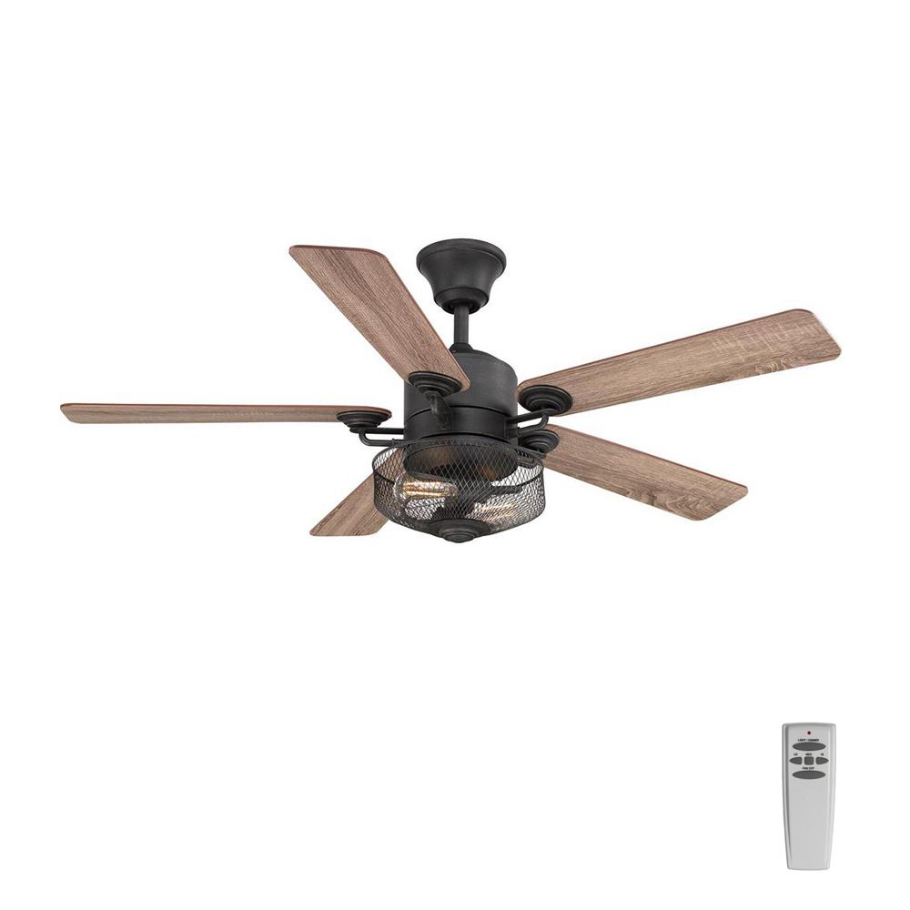 Progress Lighting Outdoor Ceiling Fans The Home Depot Indoor Gilded Iron Ceiling Fan With Light Kit And Remote
