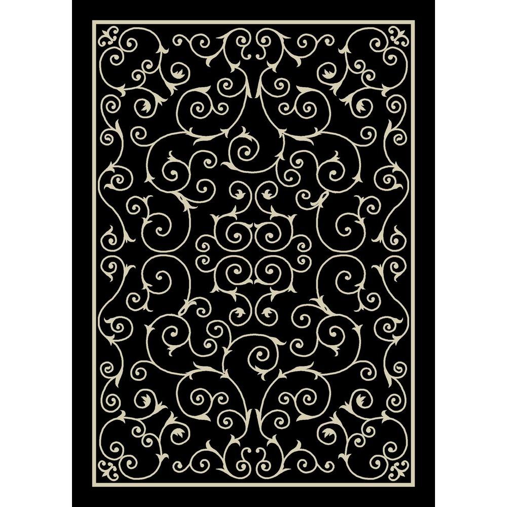 Nourison Home and Garden Pavilion Black 10 ft. x 13 ft. Indoor/Outdoor