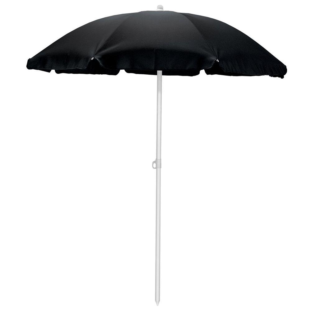 Picnic Time 5.5 ft. Beach Patio Umbrella in Black822001790000 The Home Depot
