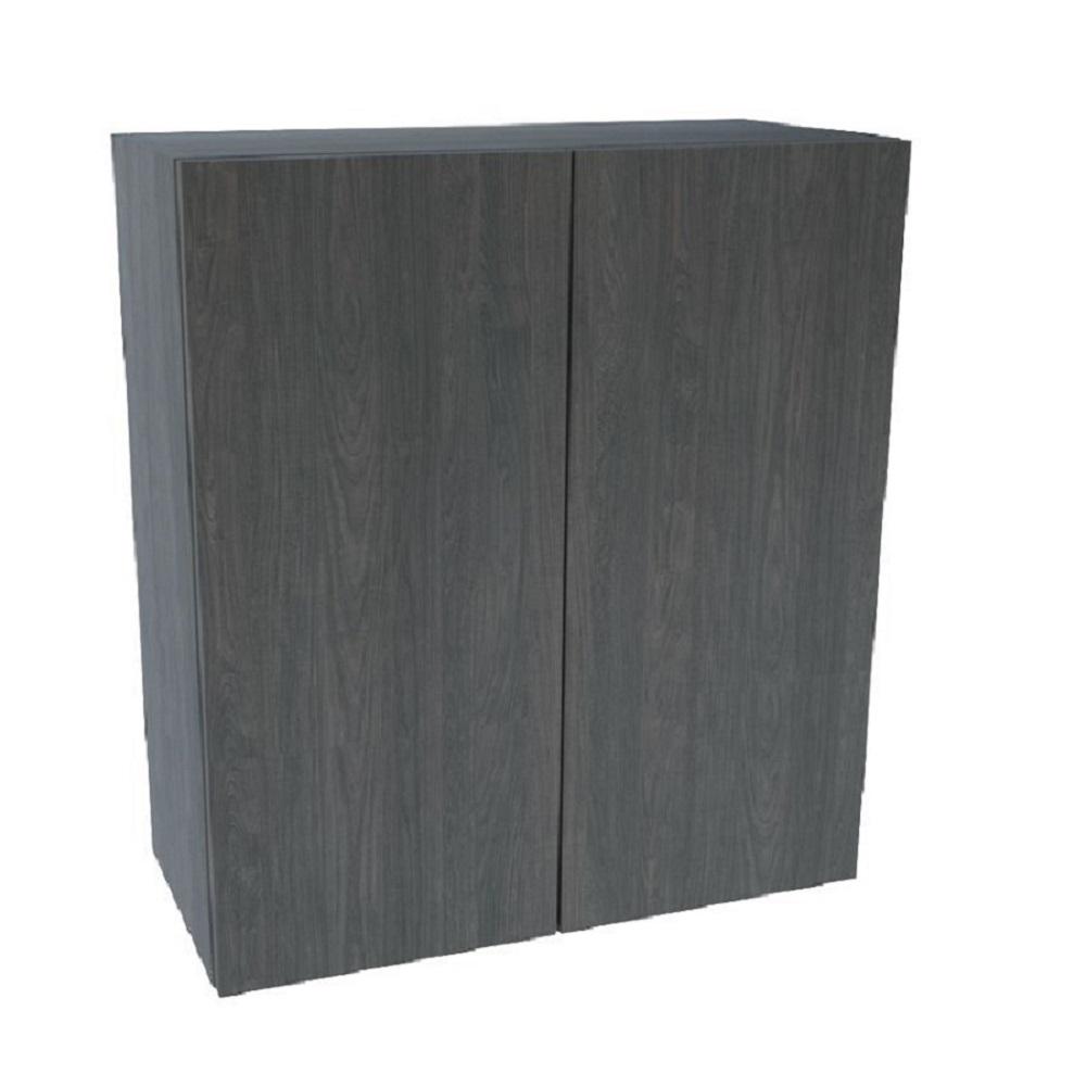 Slab Wall Cabinets in Carbon Marine – Kitchen – The Home Depot