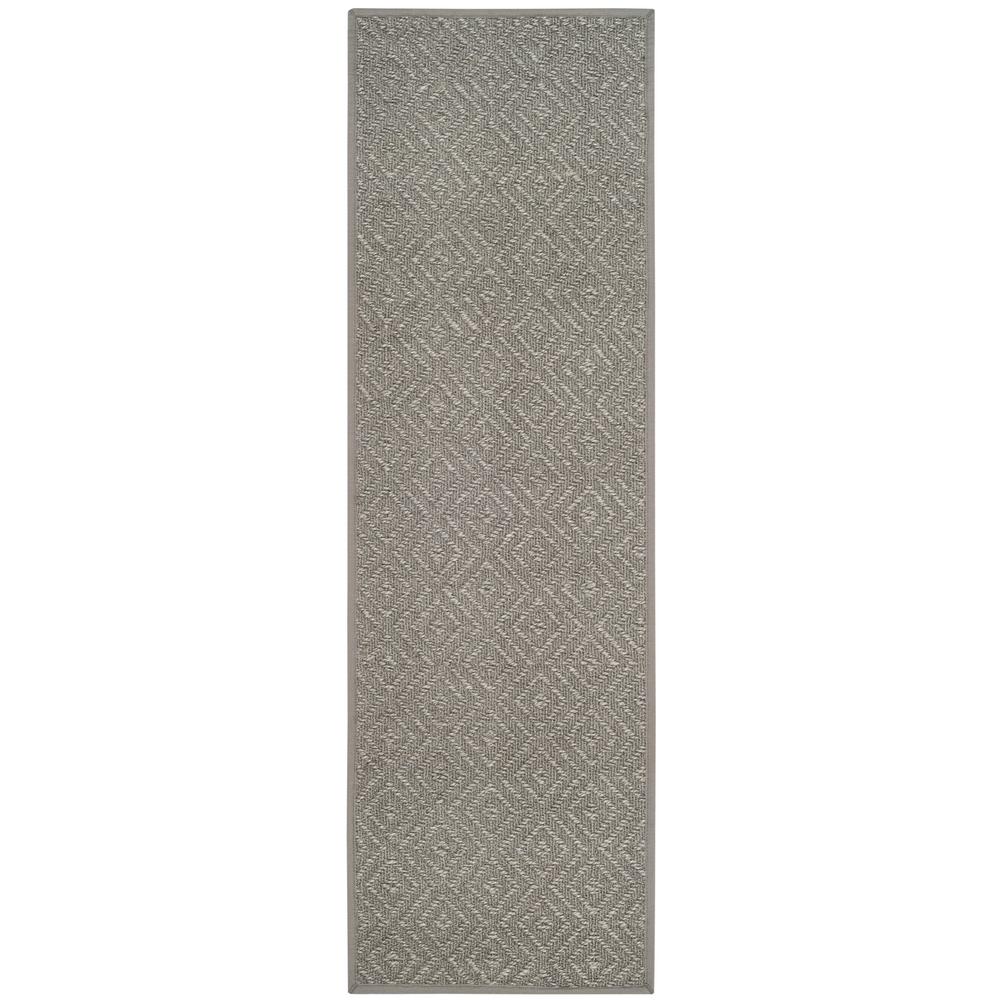 Safavieh Natural Fiber Light Gray/Gray 3 ft. x 8 ft. Runner Rug-NF154B ...