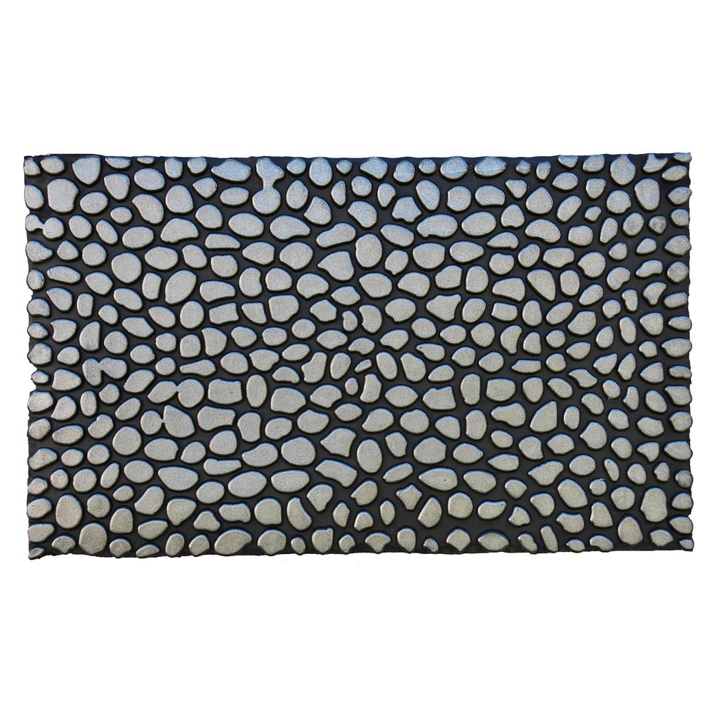 Home & More Pebbles Silver Rubber Door Mat 18 in. x 30 in.-153531830 ...