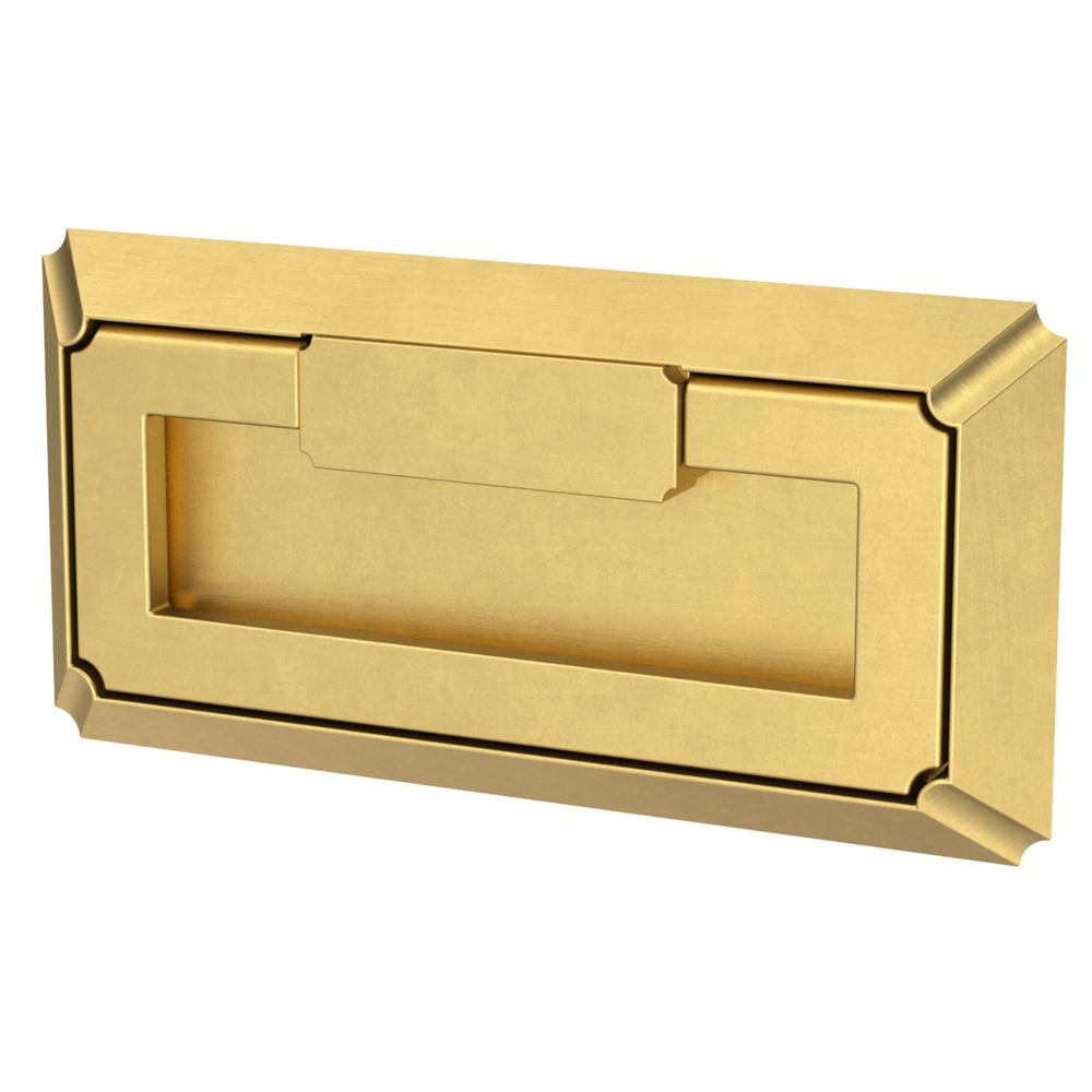 Liberty Modern Notched 3 In 76mm Center To Center Brushed Brass