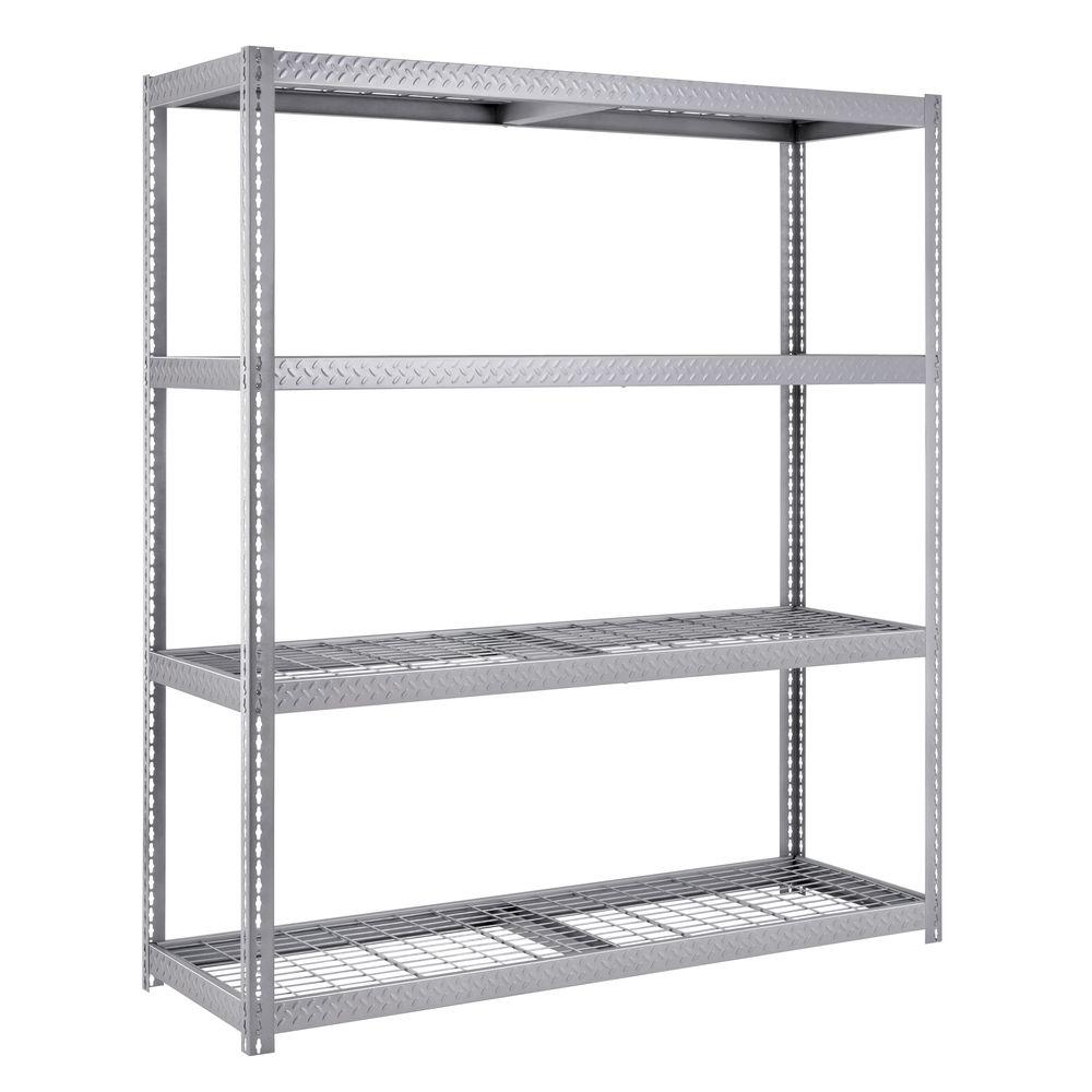 Silver Garage Shelves Racks Storage The Home Depot 84 In