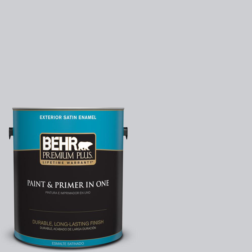BEHR Premium Plus 1gal. 760E2 Manhattan Mist Satin Enamel Exterior Paint905001 The Home Depot