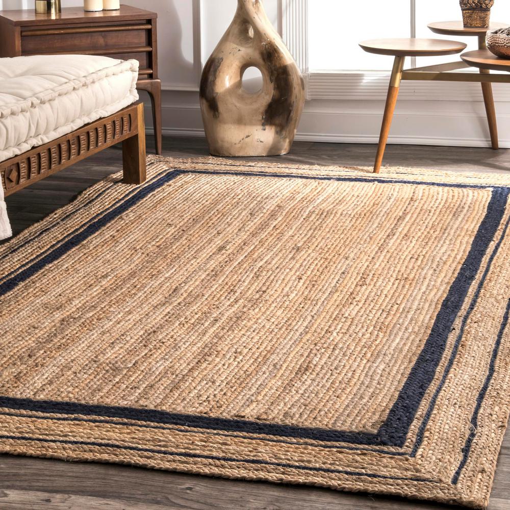 Nuloom Rikki Jute Navy 6 Ft Square Braided Border Indoor Area Rug Tadr04b S606 The Home Depot - 6 Ft Square Jute Rug Nuloom Rikki Jute Navy 6 Ft Square Braided Border Indoor Area Rug Tadr04b S606 The Home Depot - 6 Ft Square Jute Rug
