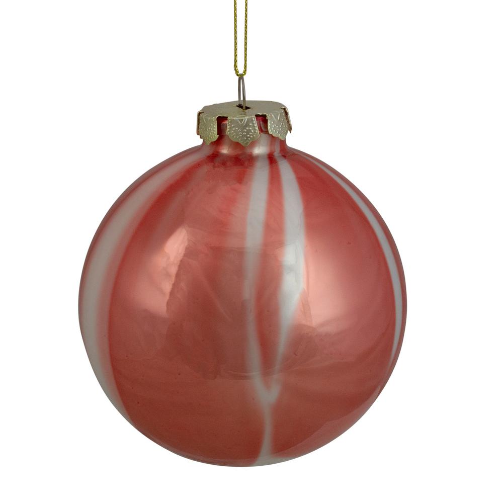 red and white glass ornaments