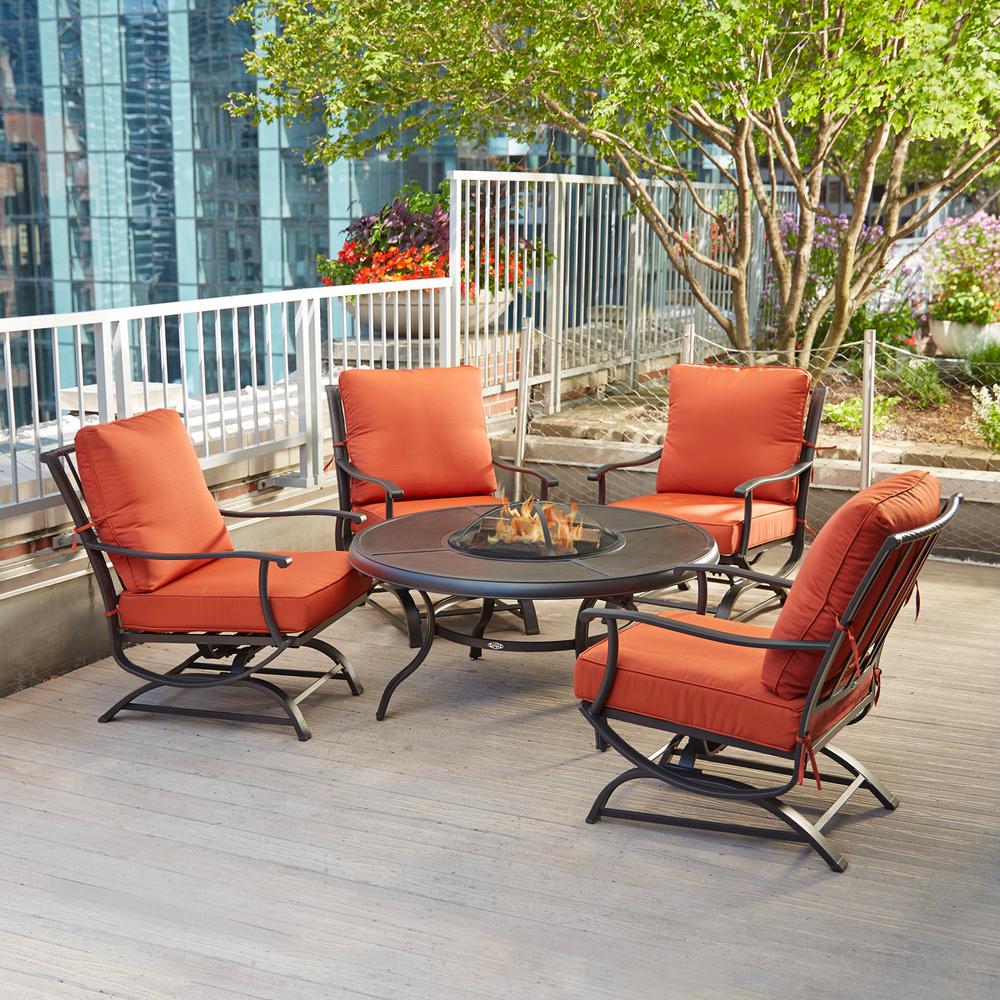 patio furniture fire pit table set