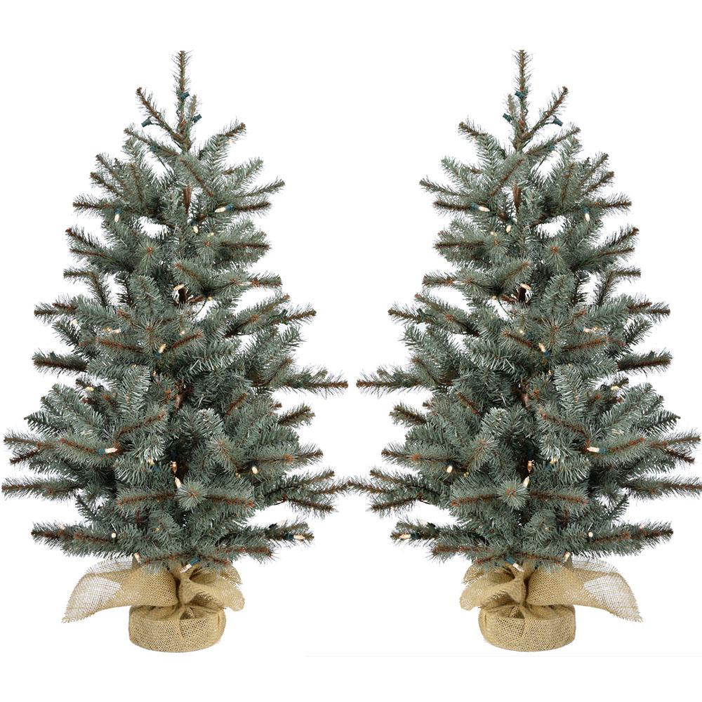 White Indoor Outdoor Led Pre Lit Trees