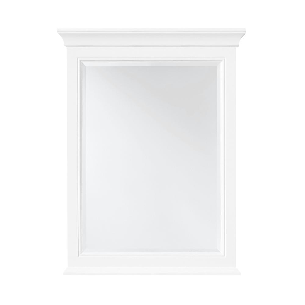 Home Decorators Collection 23 In W X 32 In H Framed Rectangular Bathroom Vanity Mirror In White Lmwm2332 The Home Depot