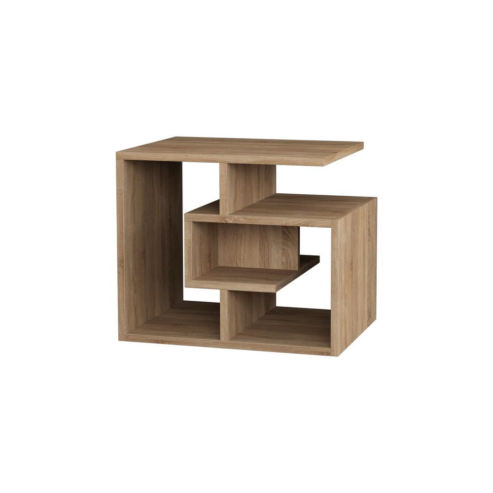 Ada Home Decor Briscoe Oak Modern Side Table Dcrs2018 The Depot Ada Home Decor Briscoe Oak Modern Side Table